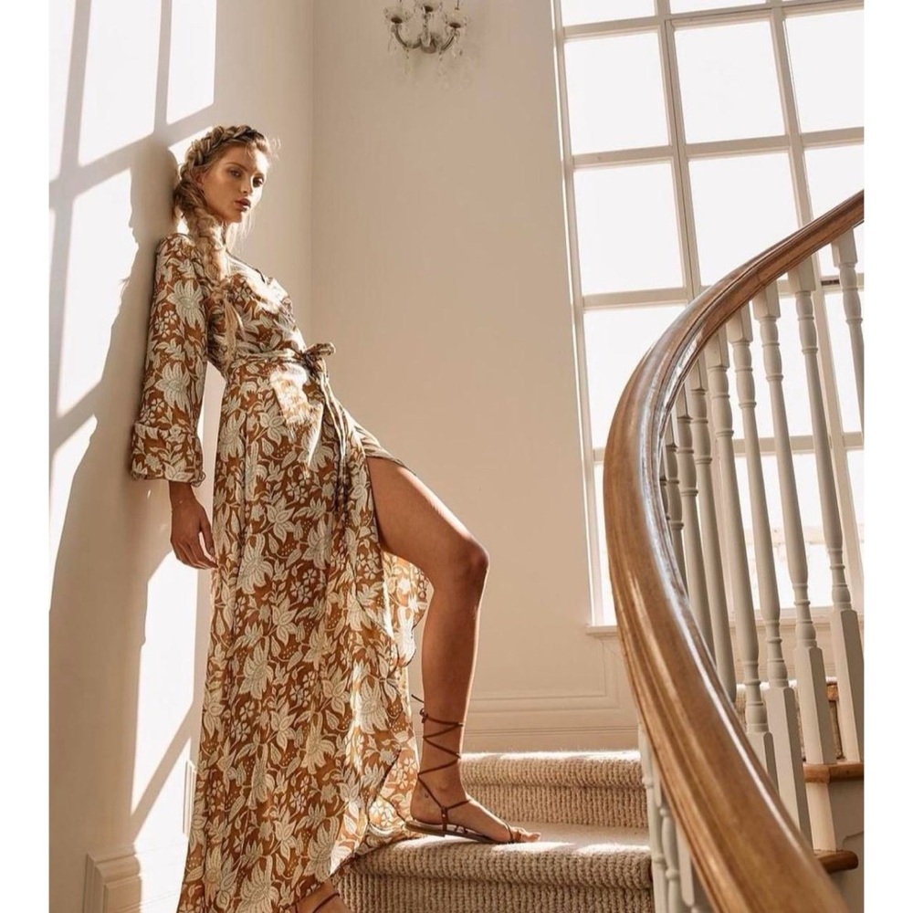 Hannah Artwear Antonio Silk Wrap Dress - Size 0